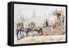 Horse Drawn Decorated Wagon Carrying Professional Musicians, 16th Century, 1886-Armand Jean Heins-Framed Stretched Canvas