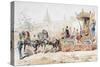 Horse Drawn Decorated Wagon Carrying Professional Musicians, 16th Century, 1886-Armand Jean Heins-Stretched Canvas