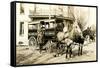 Horse-Drawn Delivery Van-null-Framed Stretched Canvas