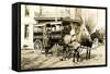 Horse-Drawn Delivery Van-null-Framed Stretched Canvas