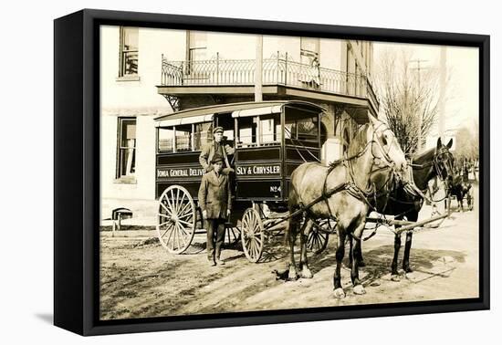 Horse-Drawn Delivery Van-null-Framed Stretched Canvas