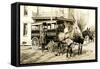 Horse-Drawn Delivery Van-null-Framed Stretched Canvas