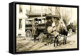 Horse-Drawn Delivery Van-null-Framed Stretched Canvas