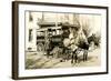 Horse-Drawn Delivery Van-null-Framed Art Print