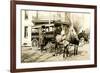 Horse-Drawn Delivery Van-null-Framed Art Print