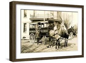 Horse-Drawn Delivery Van-null-Framed Art Print