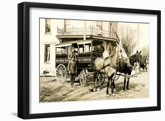 Horse-Drawn Delivery Van-null-Framed Art Print
