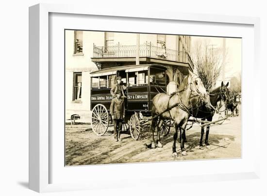 Horse-Drawn Delivery Van-null-Framed Art Print