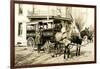 Horse-Drawn Delivery Van-null-Framed Art Print