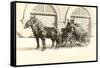 Horse-Drawn Fire Wagon-null-Framed Stretched Canvas