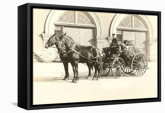 Horse-Drawn Fire Wagon-null-Framed Stretched Canvas