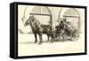 Horse-Drawn Fire Wagon-null-Framed Stretched Canvas