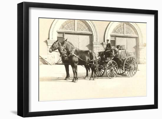 Horse-Drawn Fire Wagon-null-Framed Art Print