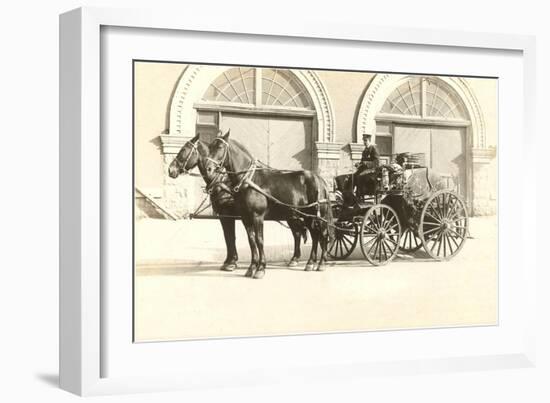 Horse-Drawn Fire Wagon-null-Framed Art Print