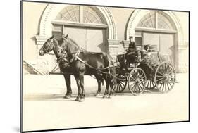 Horse-Drawn Fire Wagon-null-Mounted Art Print