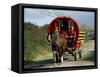 Horse-Drawn Gypsy Caravan, Dingle Peninsula, County Kerry, Munster, Eire (Republic of Ireland)-Roy Rainford-Framed Stretched Canvas