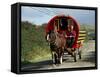 Horse-Drawn Gypsy Caravan, Dingle Peninsula, County Kerry, Munster, Eire (Republic of Ireland)-Roy Rainford-Framed Stretched Canvas