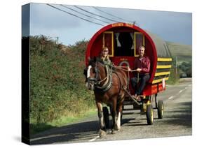 Horse-Drawn Gypsy Caravan, Dingle Peninsula, County Kerry, Munster, Eire (Republic of Ireland)-Roy Rainford-Stretched Canvas