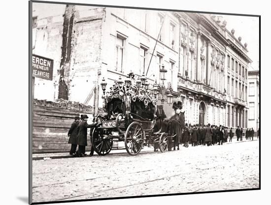 Horse-Drawn Hearse, Antwerp, 1898-James Batkin-Mounted Photographic Print