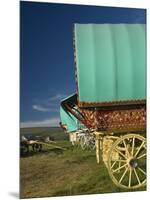 Horse Drawn Hooped Caravan, Appleby Annual Horse Fair, Eden Valley, Lake District, Cumbria, England-James Emmerson-Mounted Photographic Print