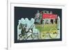 Horse-Drawn London Bus-null-Framed Giclee Print