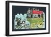 Horse-Drawn London Bus-null-Framed Giclee Print