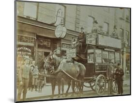 Horse-Drawn Omnibus and Passengers, London, 1900-null-Mounted Photographic Print