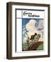 "Horse-Drawn Plow," Country Gentleman Cover, March 1, 1939-Paul Bransom-Framed Giclee Print