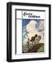 "Horse-Drawn Plow," Country Gentleman Cover, March 1, 1939-Paul Bransom-Framed Giclee Print