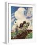 "Horse-Drawn Plow,"March 1, 1939-Paul Bransom-Framed Giclee Print