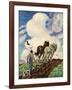 "Horse-Drawn Plow,"March 1, 1939-Paul Bransom-Framed Giclee Print