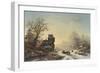 Horse-Drawn Sledge in the Snow-Frederik Marianus Kruseman-Framed Giclee Print