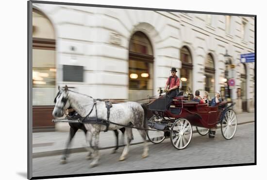 Horse-Drawn Tourist Carriage Near Hofburg, Vienna, Austria-Charles Bowman-Mounted Photographic Print