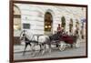 Horse-Drawn Tourist Carriage Near Hofburg, Vienna, Austria-Charles Bowman-Framed Photographic Print