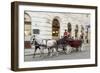 Horse-Drawn Tourist Carriage Near Hofburg, Vienna, Austria-Charles Bowman-Framed Photographic Print