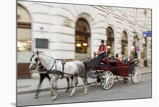 Horse-Drawn Tourist Carriage Near Hofburg, Vienna, Austria-Charles Bowman-Mounted Photographic Print