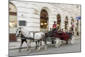 Horse-Drawn Tourist Carriage Near Hofburg, Vienna, Austria-Charles Bowman-Mounted Photographic Print