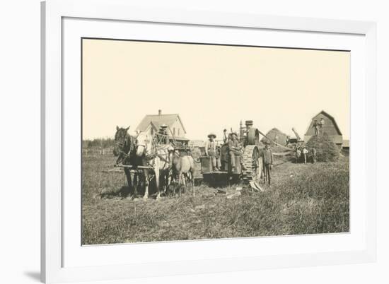 Horse-Drawn Tractor-null-Framed Art Print