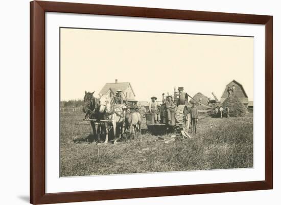 Horse-Drawn Tractor-null-Framed Art Print