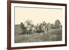 Horse-Drawn Tractor-null-Framed Art Print