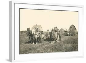 Horse-Drawn Tractor-null-Framed Art Print