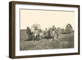 Horse-Drawn Tractor-null-Framed Art Print