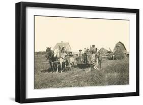 Horse-Drawn Tractor-null-Framed Art Print