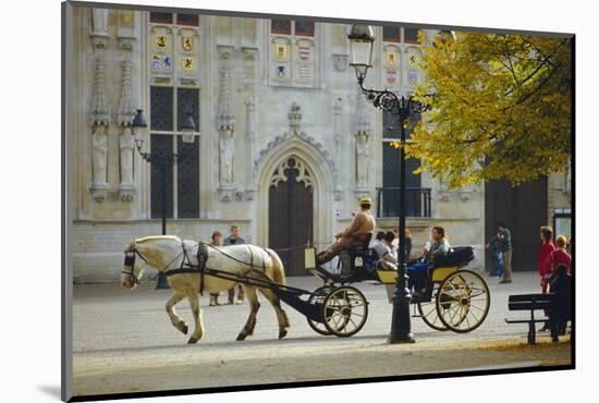 Horse-Drawn Trap, Bruges, Belgium-Tom Ang-Mounted Photographic Print