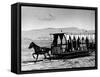 Horse Drawn Trolley in Downtown, Along Gulf of Izmir-Alfred Eisenstaedt-Framed Stretched Canvas