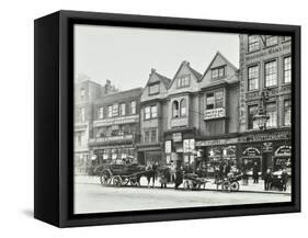 Horse Drawn Vehicles and Barrows in Borough High Street, London, 1904-null-Framed Stretched Canvas