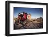 Horse Drawn Wagon in the Mojave Desert.-Andrew Bayda-Framed Photographic Print