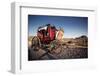 Horse Drawn Wagon in the Mojave Desert.-Andrew Bayda-Framed Photographic Print