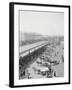 Horse Drawn Wagons and Shoppers at Jewish Market-null-Framed Photographic Print