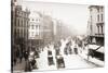 Horse Driven Carriages on Early London Street-null-Stretched Canvas